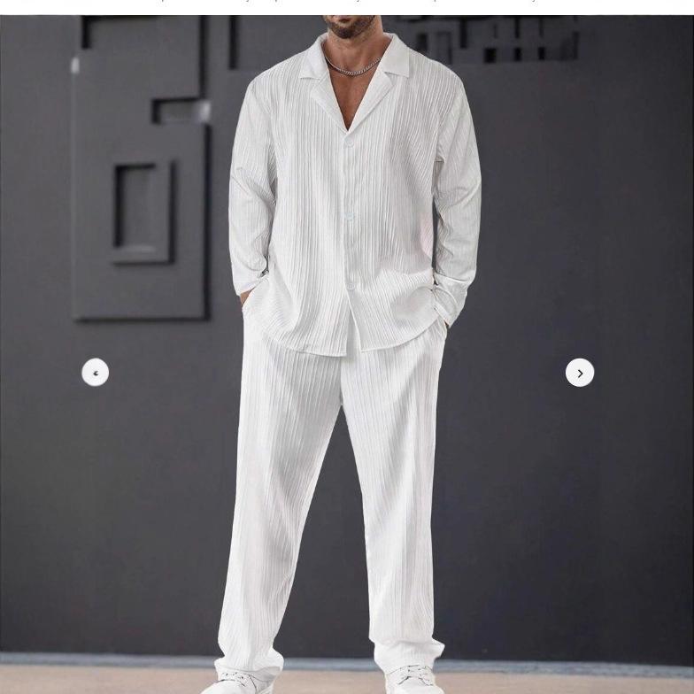 

Мужской приталенный черный костюмный набор, современный городской стиль XXL белый