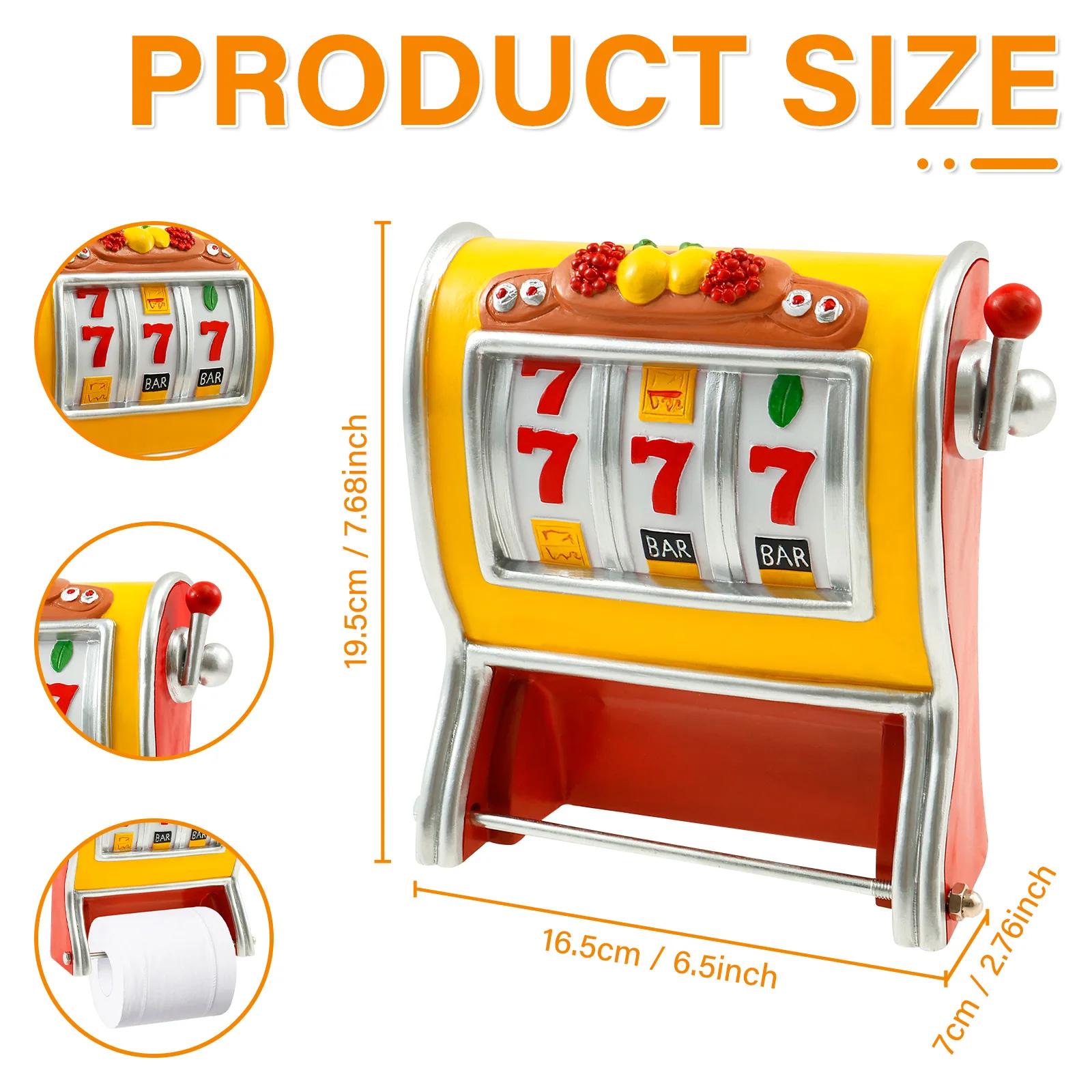 

Toilet Roll Holder Resin Slot Machine Toilet Paper Dispenser Fun Bathroom Decoration Wall mounted Tissue Mount Holder for Home
