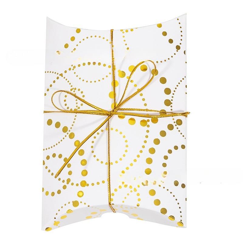 

20 Pack Mini Pillow Candy Box Small Gift Boxes with Golden Line for Christmas Wedding Party Favor Gift, Jewelry or Soap Packagin 15 10cm