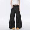 American Retro Street Bright Line Deconstruction Washed Scimitar Jeans Men's and Women's Design Trendy Brand Loose Casual Pants