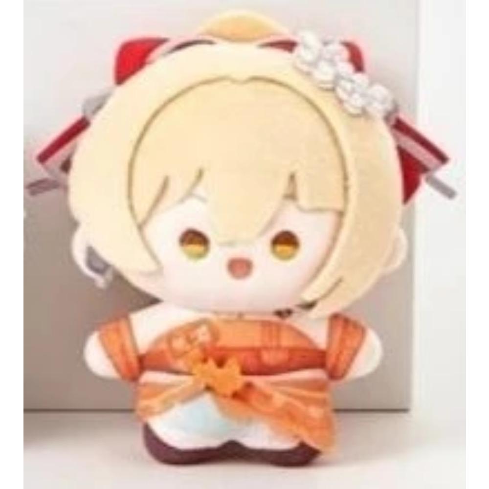 Anime Genshin Impact Diluc Keqing Kamisato Ayaka Cosplay 10cm Cotton Doll Figure Plush Pendant Keychain Gifts Toys Plushies