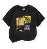 Kids Boys Girls 100% Cotton Crew Neck Short Sleeve T-Shirt, Cute Little Jungle Friends Giraffe Zebra Toucan Animal Printed Casual Tee for Daily Wear