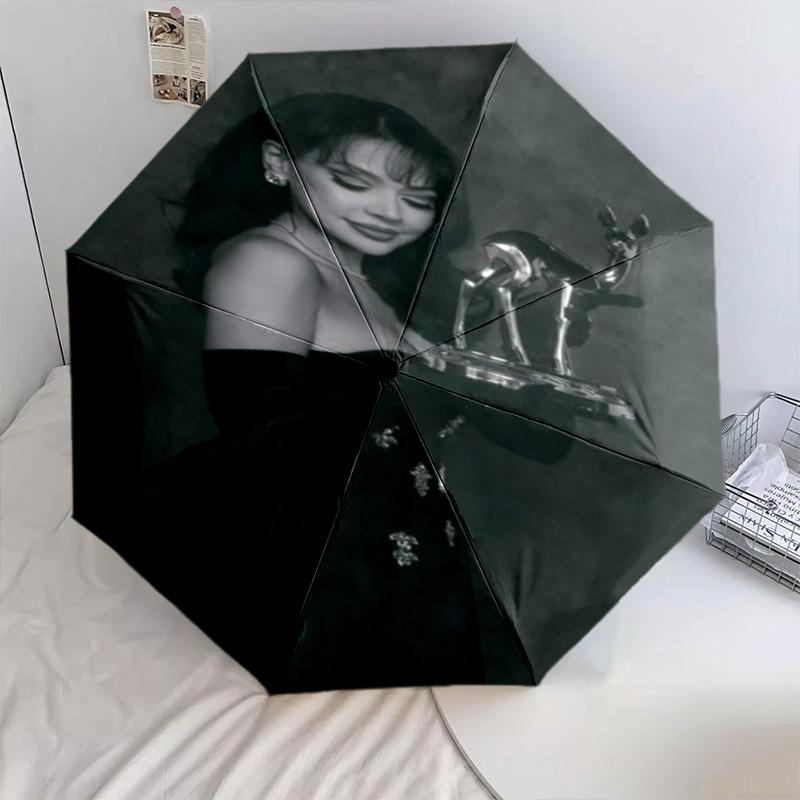 Elegant Fashion Portrait Automatic Umbrella - Suitable Travel Outdoor Portable Umbrella Birthday Gift Daily Essentials