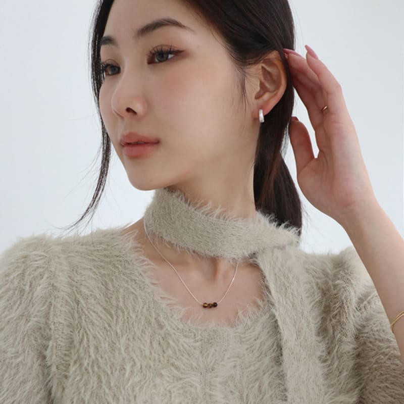 modernlike 14k gold-filled silver matte oval one-touch hoop earrings