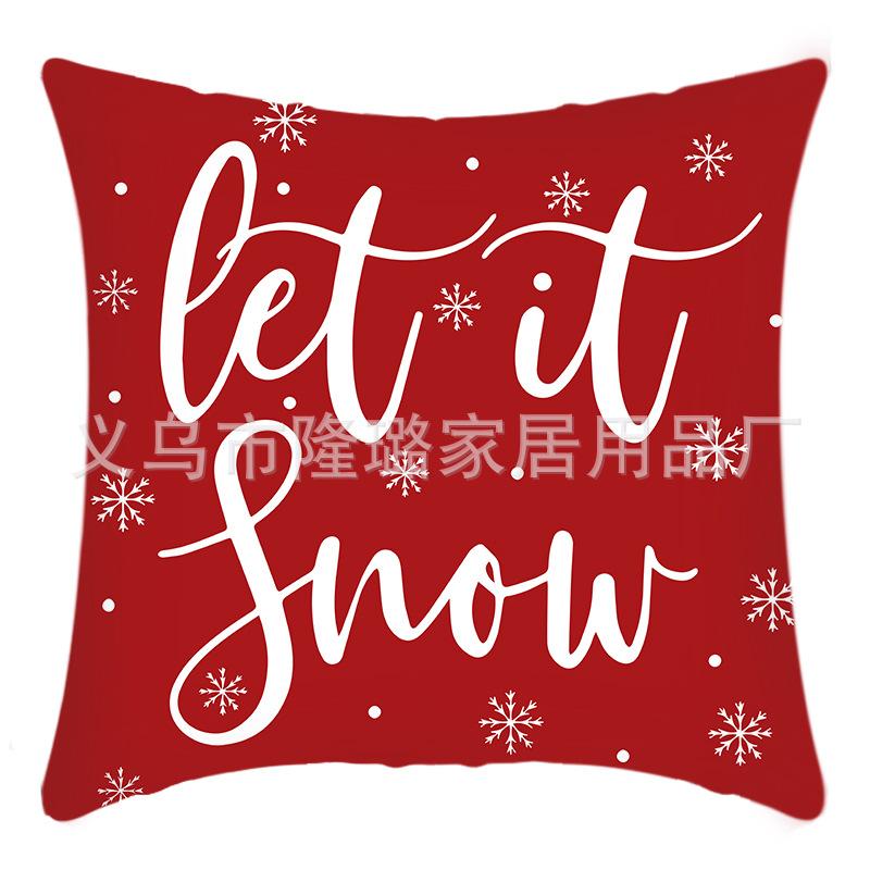 

Новая Рождественская Льняная Наволочка с Принтом Пряничного Человечка, Подушка для Автомобиля, Подушка для Сиденья 45 * 45Cm pillowcase