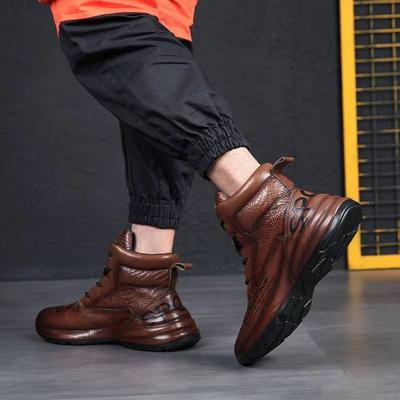Nowe buty męskie na grubej podeszwie, zwiększające wysokość, casualowe buty dla nastolatków, odporne na zużycie i wygodne buty sportowe, sneakersy