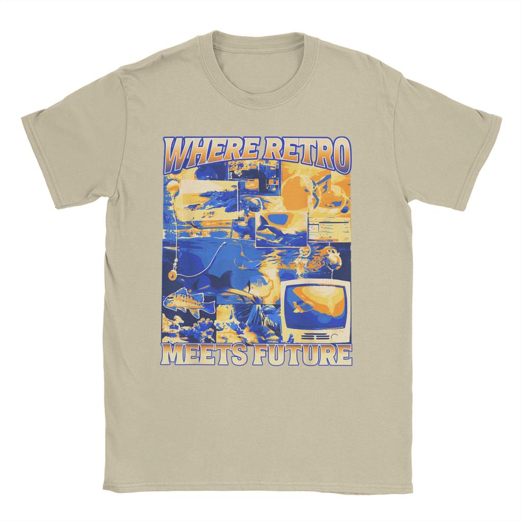 Herren Damen Frutiger Aero Retro Vibes T-Shirt Y2K 90er Vibes Reine Baumwolle Oberteile Neuheit Rundhals T-Shirt Übergröße T-Shirt