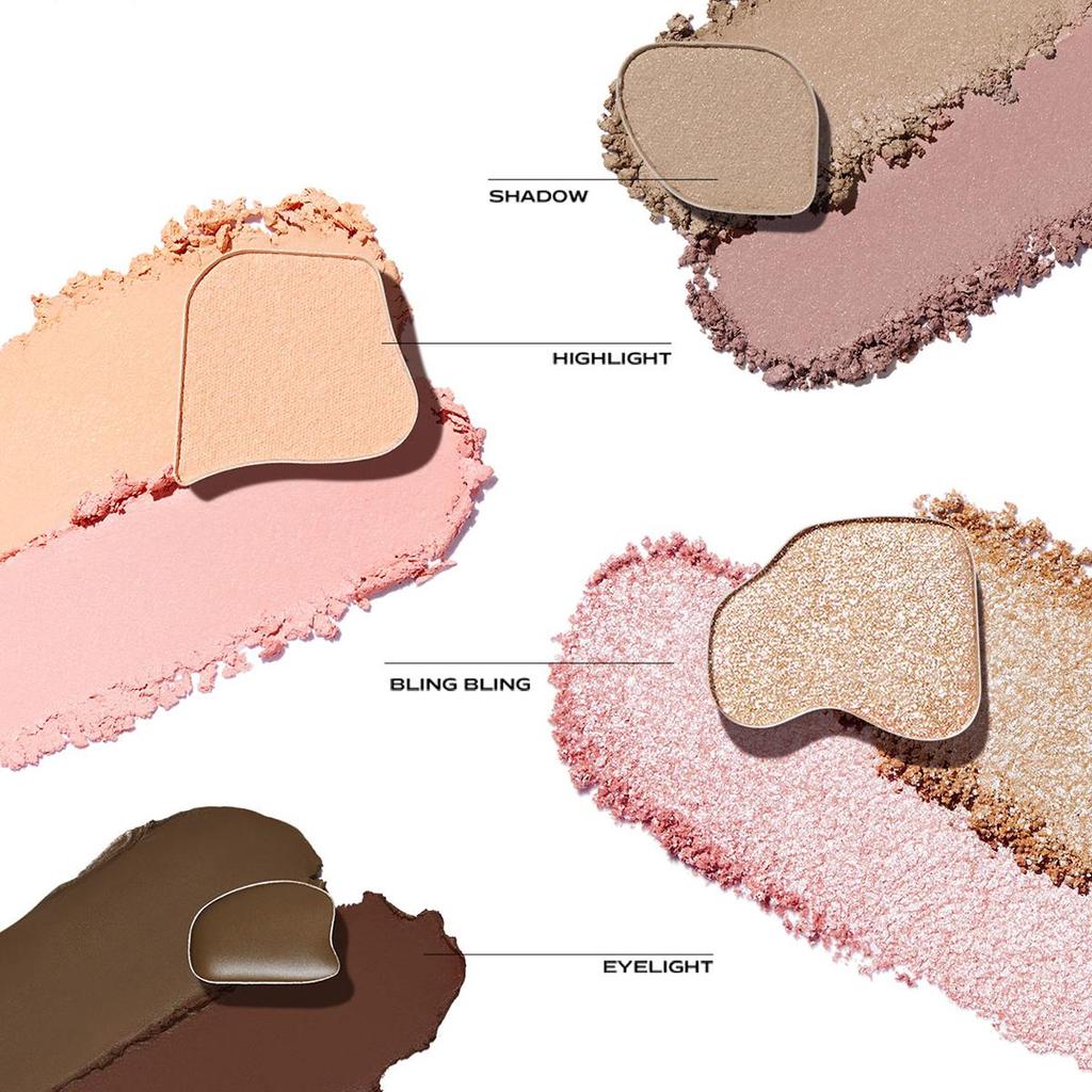 LITTLE ONDINE LumeCraft Eye Sculpt Quad 02 Whisper Blushpink 4.5g/0.16oz