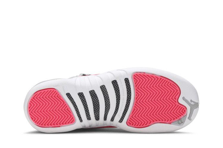 Kids' Sneakers Jordan 12 Retro Wolf Grey Racer Pink (GS) Wolf Grey/Racer Pink-Black