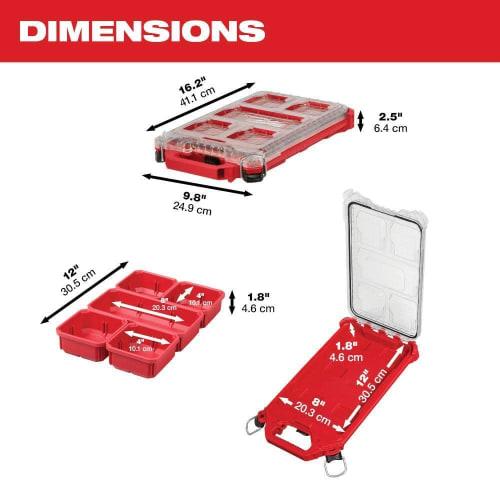 Milwaukee 48-22-8436 5-Compartment Packout Compact Low-Profile Tool Organizer