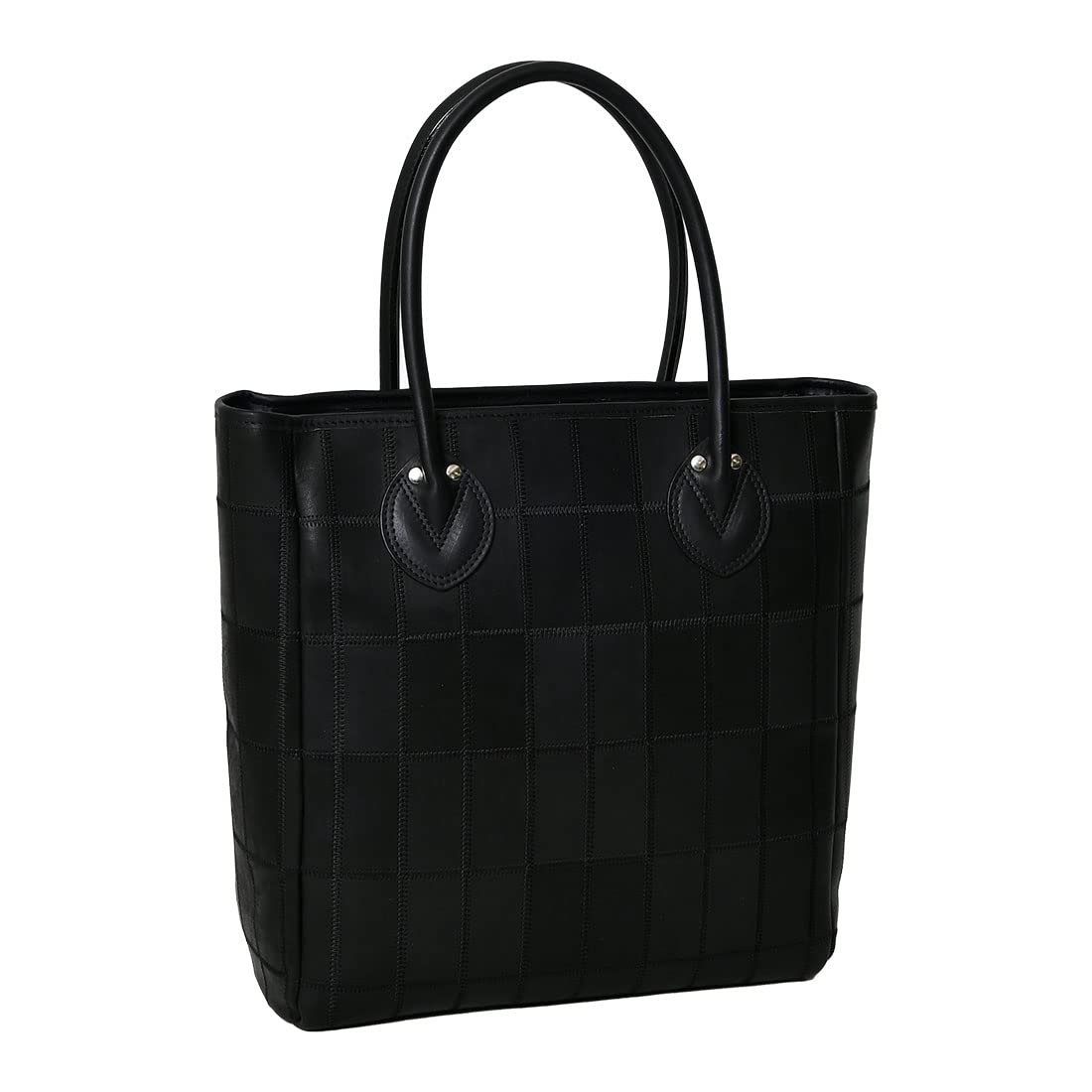 

DPC250 Genuine Leather Tote Panel Compatible with A4 Zipper Black [Tryon] Bag, Leather, Vertical, Size, Patchwork, Closure, чёрный