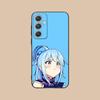 Konosuba Aqua Mobile Phone Case for Samsung Galaxy S25 S24 S23 S22 S21 S20 Note20 Plus FE Ultra Colour Protective Luxury Cover