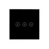 Wifi Wall Touch Panel Switch Voice Control Mobile Phone Remote Control, Model: Black 3 Gang (Zero Firewire Wifi  )