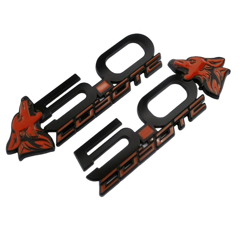2Pcs New 3D Metal 5.0 Coyote Mach Logo Badge Emblem Decals Sticker For Mustang Dark Horse Shelby GT GT350 GT500 Accessories