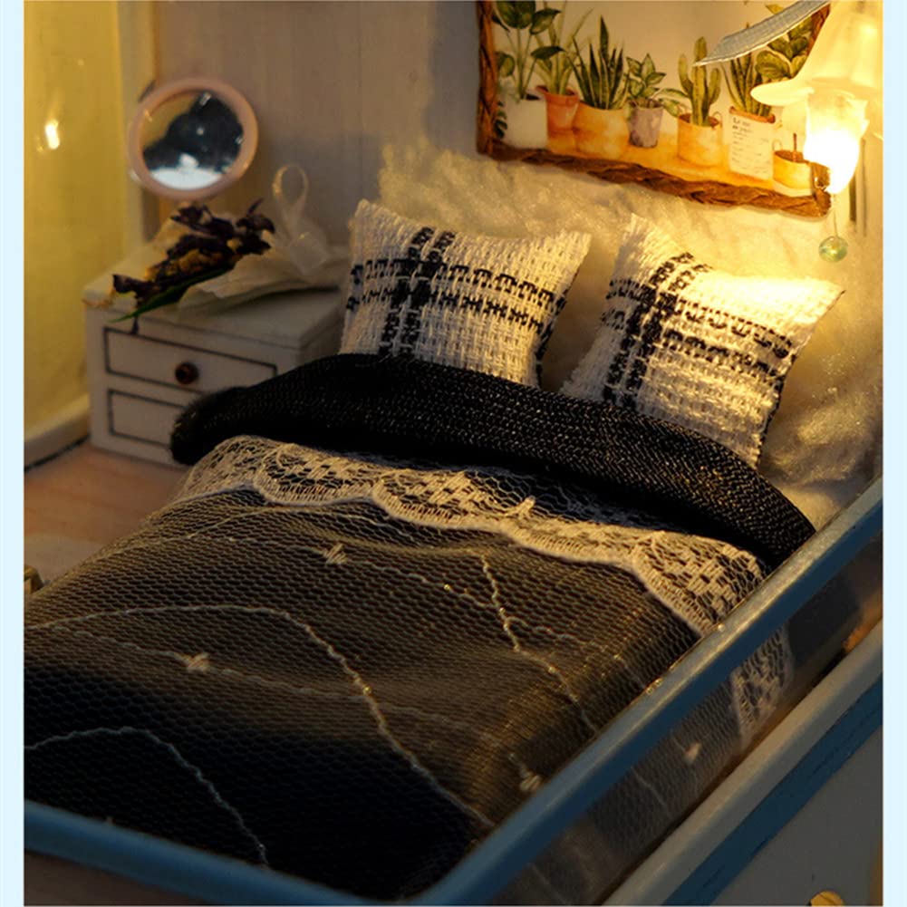 Fashion Alley Dollhouse Handmade Kit Set Miniature Mini Furniture Crafts Kit with Dustproof Case TD42 "Weilan Seal"