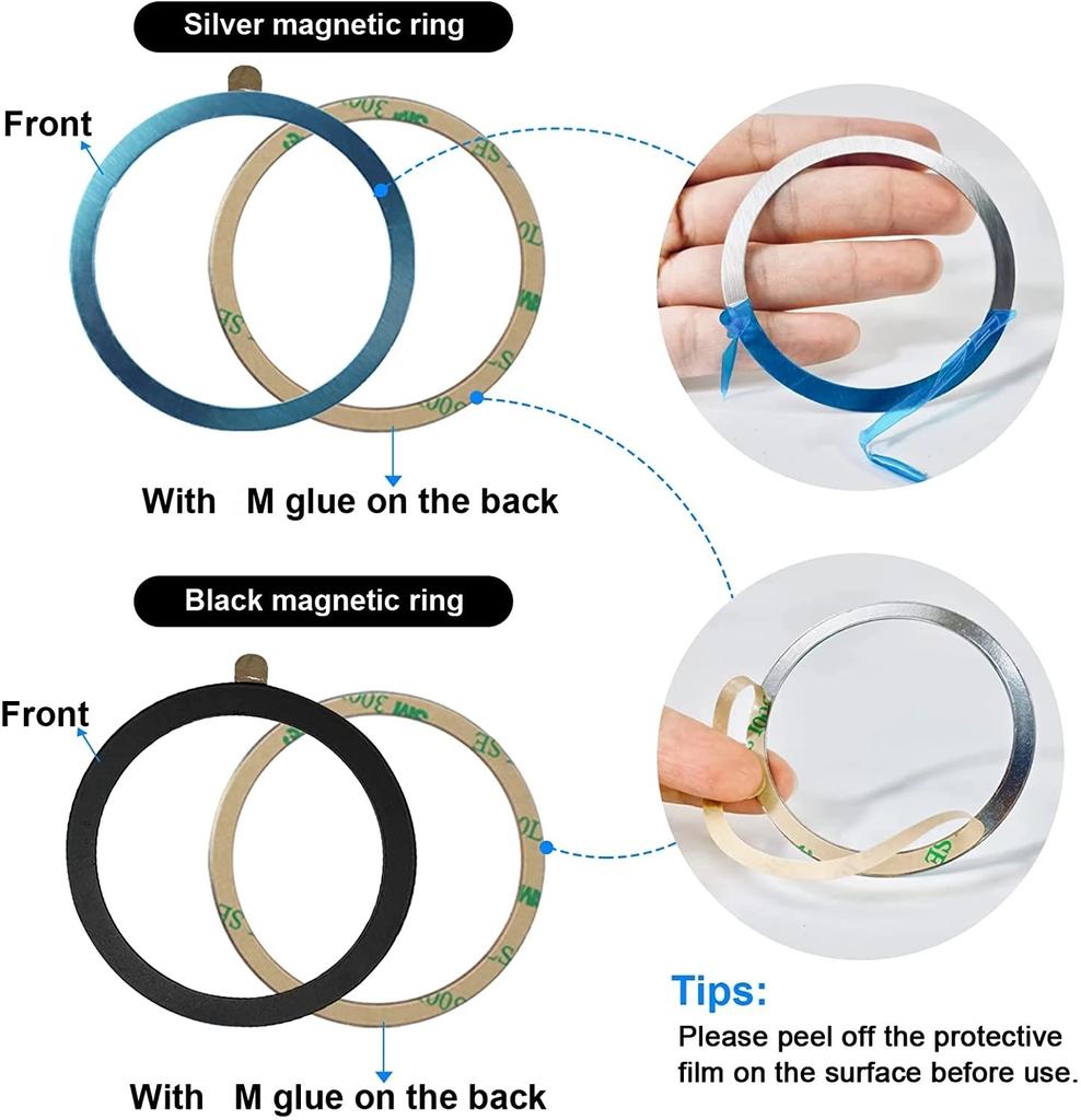 Magnet Ring For iPhone 13 12 Pro Max Samsung S21 Case Metal Plate Sticker For Macsafe Wireless Charger Magnetic Phone Car Holder