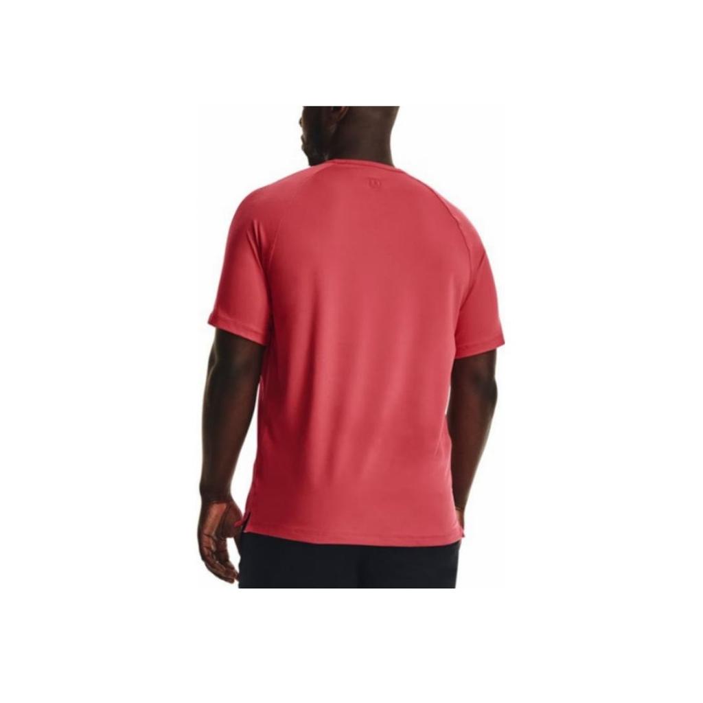 Under Armour Solid Color Crew Neck Sports Tee Men Tops Red 1378988-638