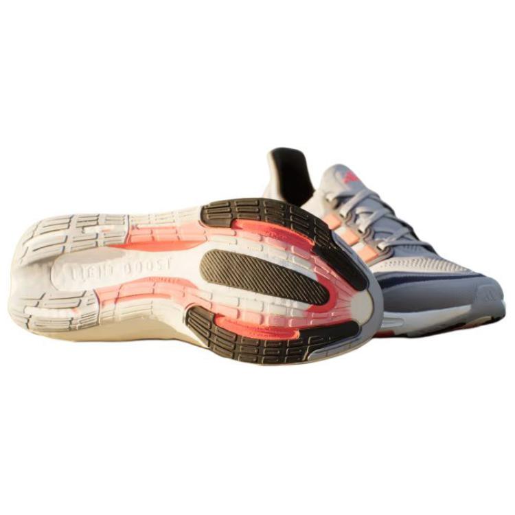 Adidas UltraBoost Light Halo Silver Solar Red Sneakers Unisex Szary Ciemnoniebieski IE3332