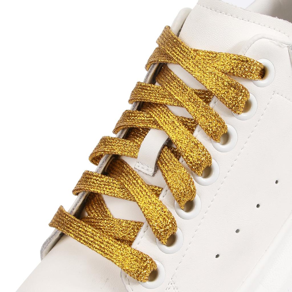 Pearlescent Colorful Shoelaces Flat Double-layer Shoelaces