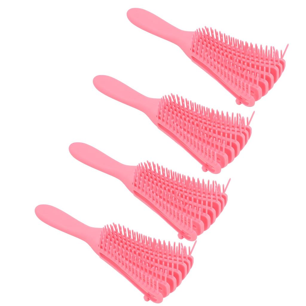 4pcs 8 Row Detangler Brush Massaging Hollow Adjustable Width Fine Tooth Detangling Comb