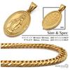 Cut Double Kihei Necklace 18k GP Miraculous Medal Necklace Gold 18K Finish Virgin Medal Pendant HIPHOP B Series 50cm 60cm Exclusive BOX Included