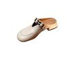 French Inner Heightening Bag Head Half Slippers Women's 2025 New Summer Leather with Mary Jane Shoes Sandals Lazy Drag