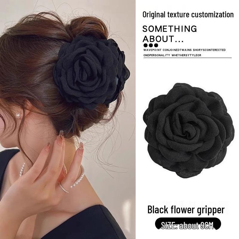 

Заколка для волос в виде цветка розы - Элегантный зажим-уточка для женской прически