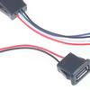 USB 2.0 Buchse Stromanschluss USB2.0 Ladeanschluss-Stecker mit Kabel USB-Ladebuchse