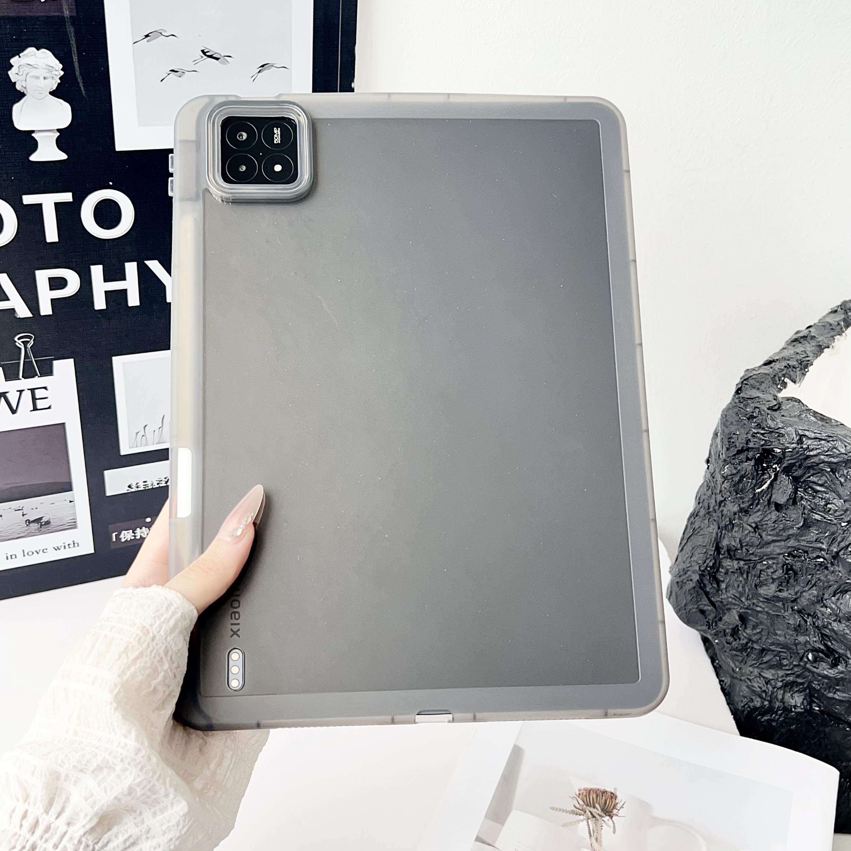 

For Xiaomi Pad 6S Pro 12.4 Case Clear TPU Anti Drop Tablet Cover with Pencil Holder A