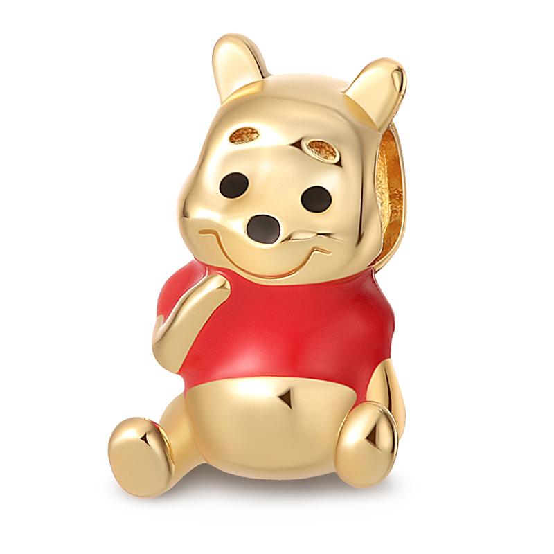 New In Co-Ed Copper Charms Bead Mickey Winnie The Pooh Stitch Cartoon Design For Ladies Bracelet DIY Craft Fine Jewelry Piece