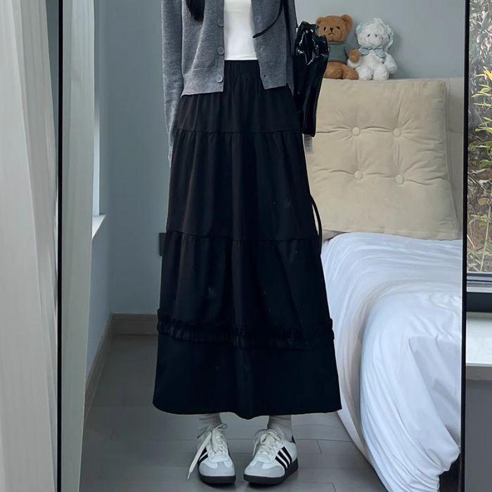 

Женская пышная миди-юбка А-силуэта с высокой талией - Белая, Весна/Лето 2025 L [Recommended for 111-125 lbs]