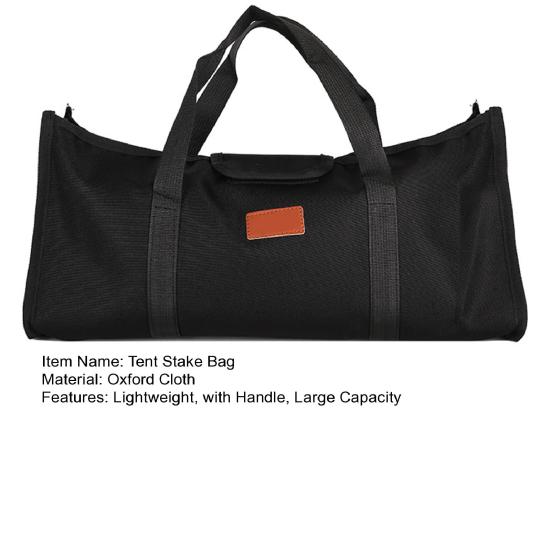Geantă de depozitare cu mâner pentru cuie de cort de exterior Impermeabilă Accesorii pentru cort de drumeție, vânătoare, camping Cuie de cort Organizator Husă cu frânghii rezistente la vânt