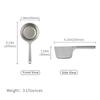 watchget Coffee Measuring Spoon, Straight Coffee Measuring Scoop, Canister Measuring Scoop, Approx. 15g Coffee Beans, Metal Scoop with Short Handle,