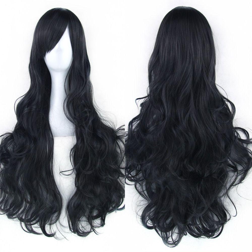 Heat Resistance Long Curly Hair 80cm Women Wave Hairpiece Universal Anime Cosplay Wigs  Halloween