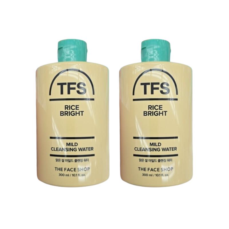 The Face Shop Rice Bright Mild Cleansing Water 300ml | Gentle No-Rinse Hydrating Makeup Remover for Sensitive Skin
