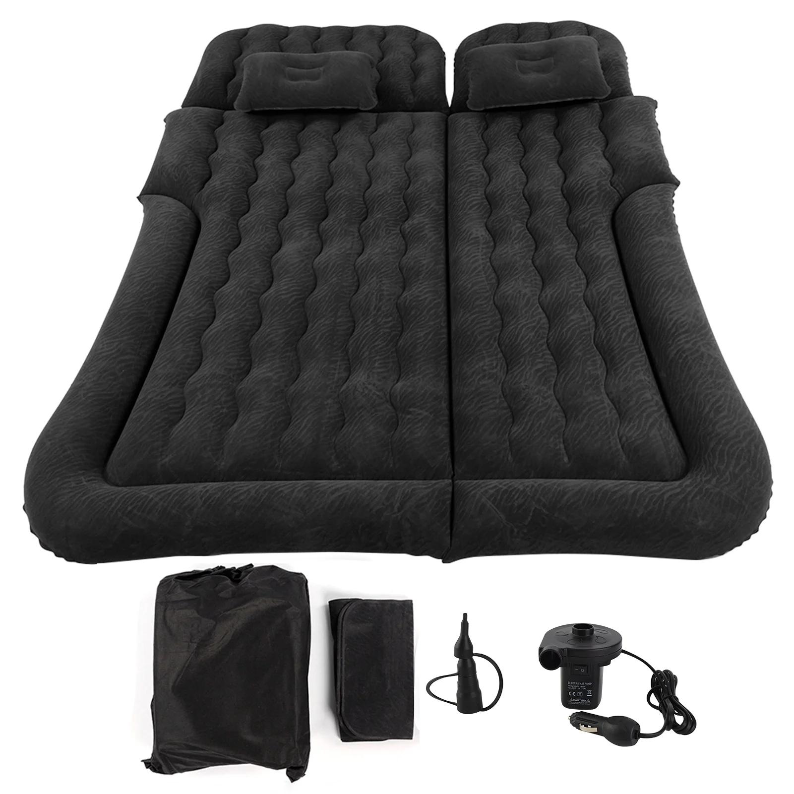 

Надувной матрас для внедорожника Матрас в машину 2-в-1 Многофункциональная мягкая подушка для сна и отдыха Надувной дорожный матрас для путешествий в машине чёрный