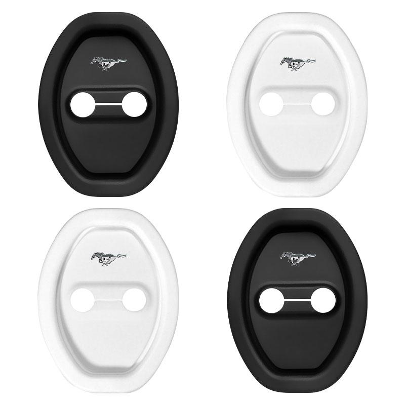4Pcs Car Styling 3D Silicone Door Lock Cover Protective Decoration For Ford F150 Focus Ranger Fiesta Transit Mustang Mondeo MK2 MK3 Fusion