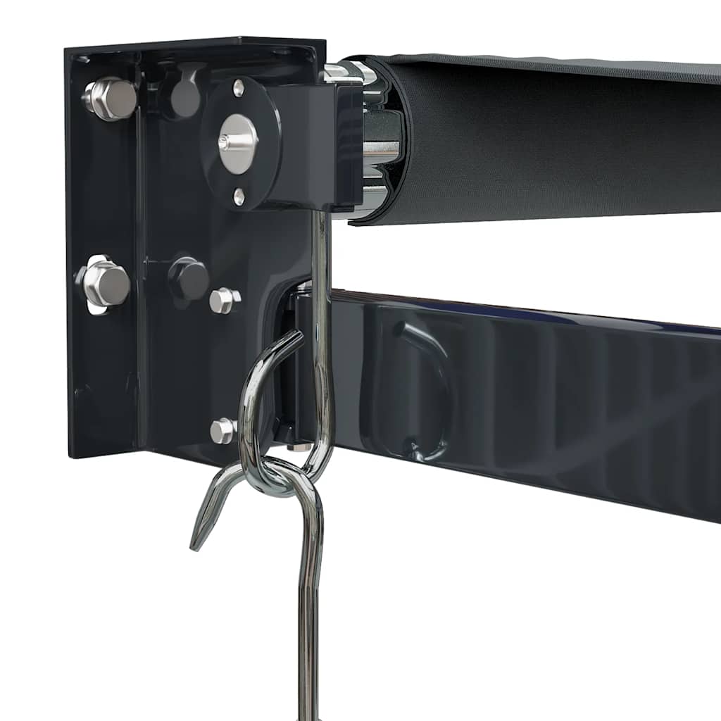 Retractable Awning Anthracite 3x2.5 M Fabric and Aluminum