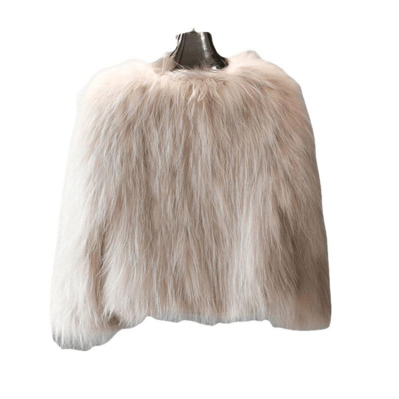 Imitation Fox Fur Imitation Leather Jacket Women's New Autumn and Winter Short Slim Fashion Light Fluff