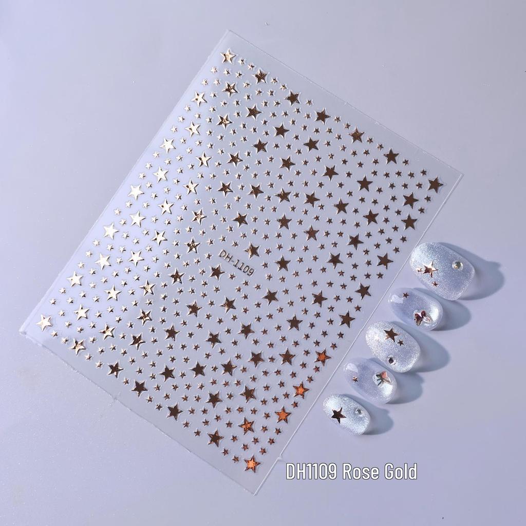 European and American Style 3D Five-Pointed Star Nail Art Stickers (Model DH-1109)