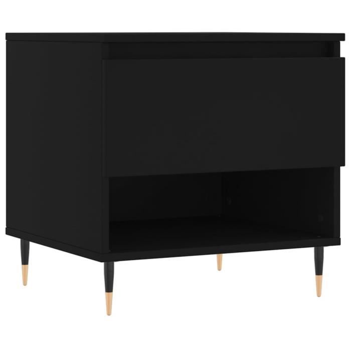 VidaXL Table basse noir 50x46x50 cm bois d’ingénierie 830894