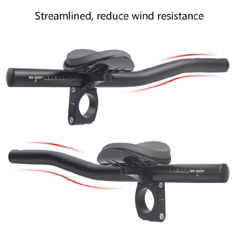 Road Bike Extension Wind Resistant Ergonomic Curved Shape Regulable Arm Position For Speed Optimization