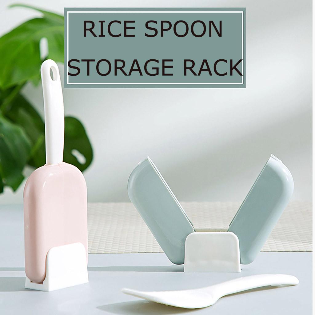 Buy Standup Rice Spoon Automatic Opening And Closing Dust Cover Set