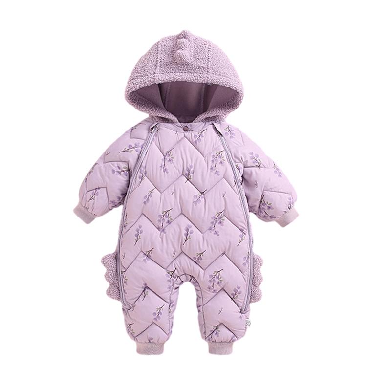 Infant Baby Winter Rompers Hooded Bodysuit