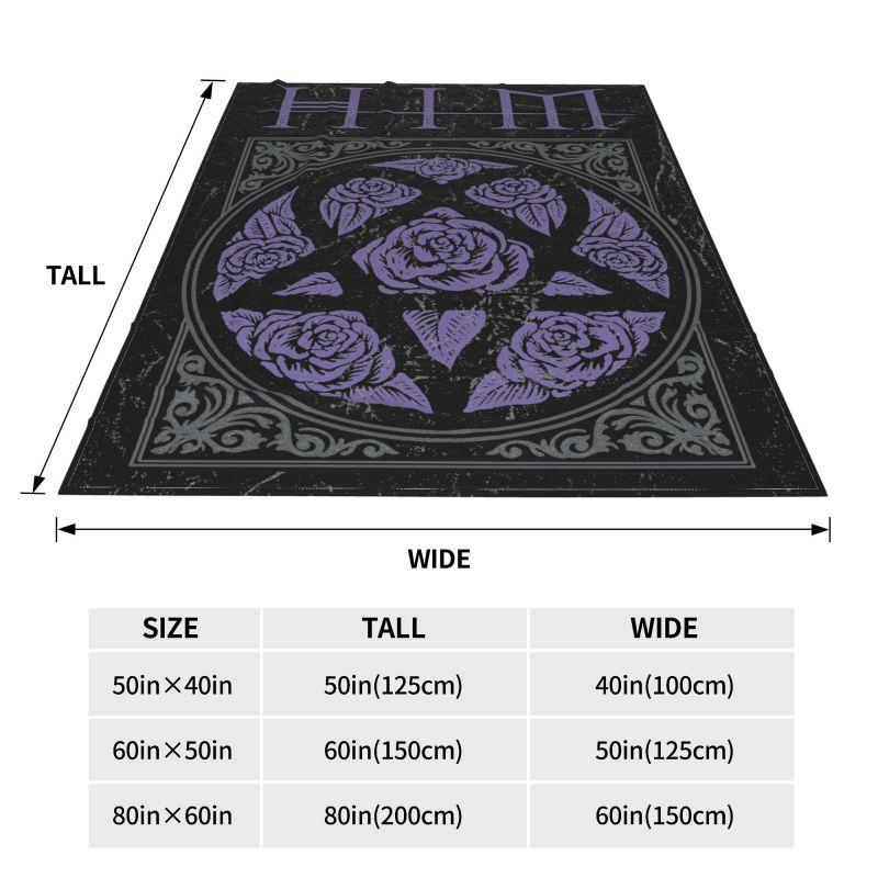 Popular Him His Infernal Majesty Gothic Metal Blanket Autumn On Couch Coral Fleece Sofa Dedicated Home Decotation