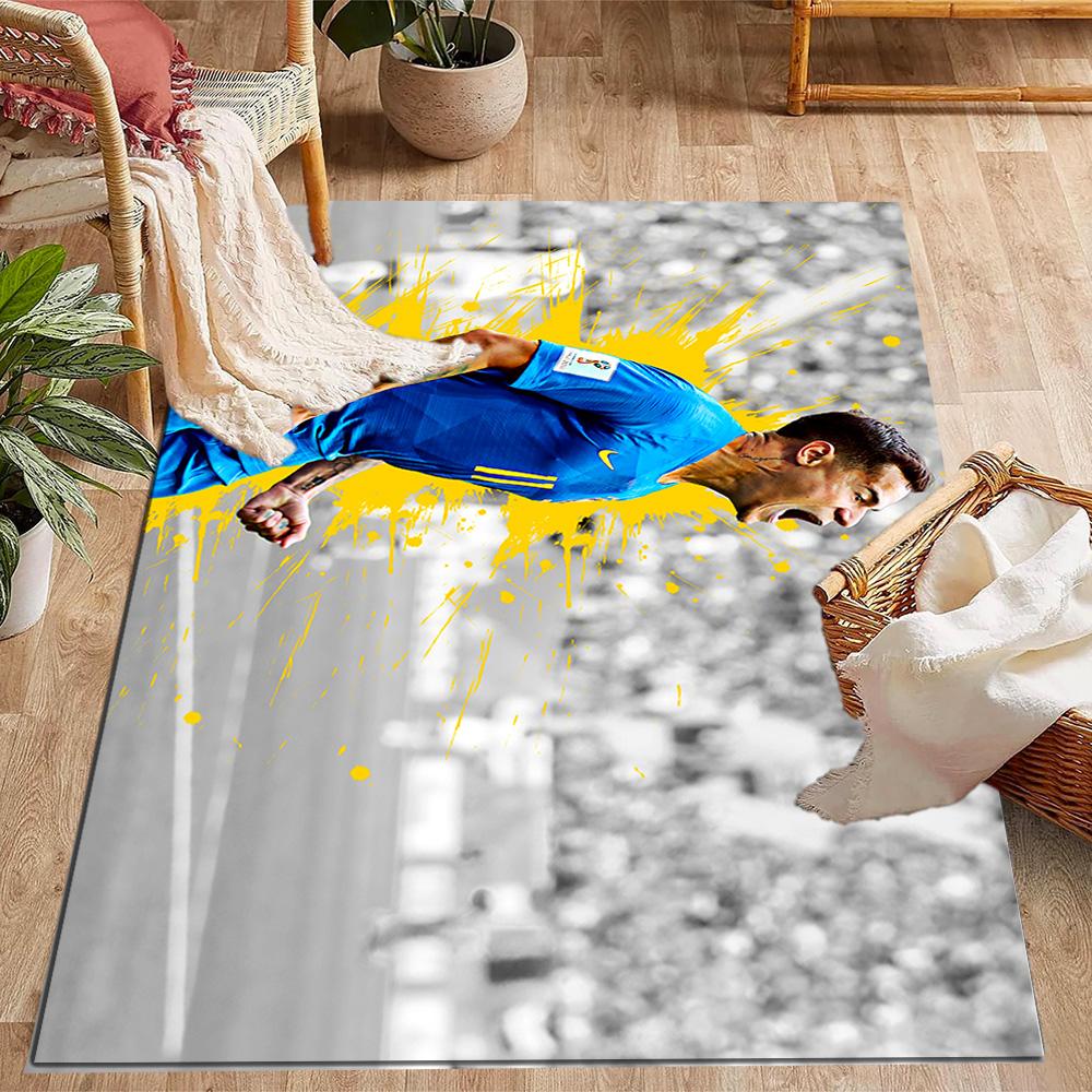 Brazilian Soccer Player Action. Carpet Perfect for Dormitory Kitchen Balcony Foyer Anti-slip Rug Decorate Offices Perfect Birthday/Christmas Gift Idea