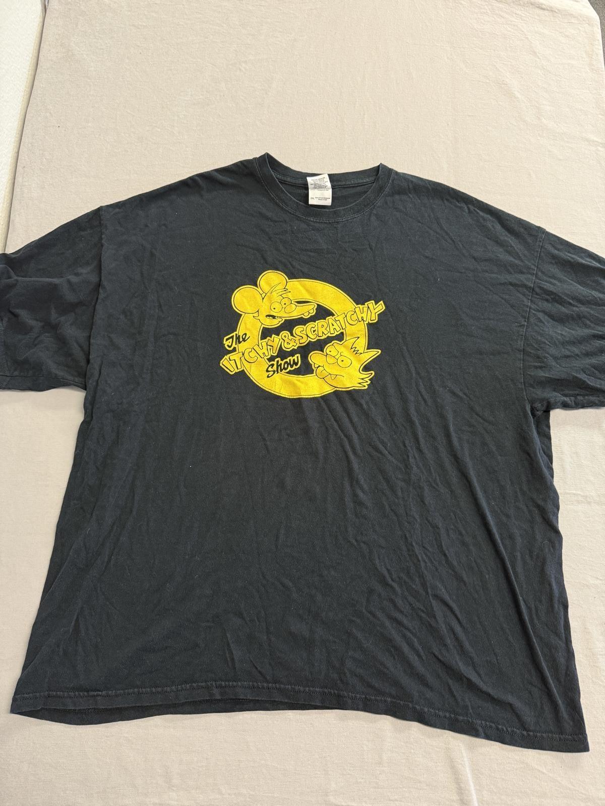 The Itchy and Scratchy Show Logo T-shirt The Simpsons 2XL XXL
