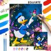 Digital Oil Painting Art Kit Donald Duck Butterfly Garden Handmade Coloring Painting Home Decor
