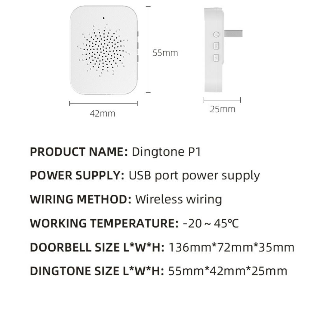 HD Wireless Video Doorbell with Solar Panel & Rain Cover, Smart Door Bell with Voice Changer, Two-Way Audio, Security Camera