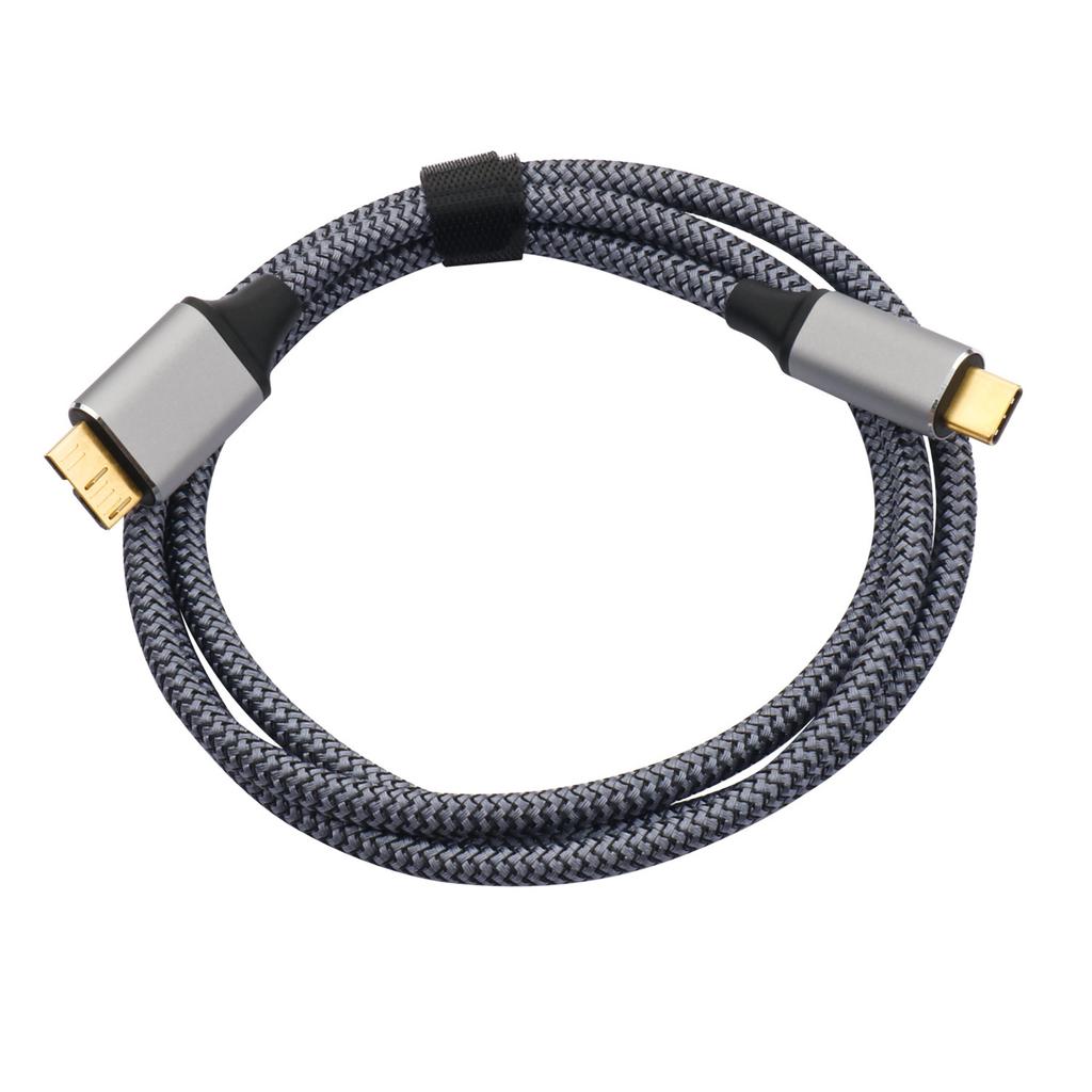 Type C To MicroB Fast Data Charge Connectors Cable with 5Gbps Transfer Rate for Hard Drive and Mobile Devices